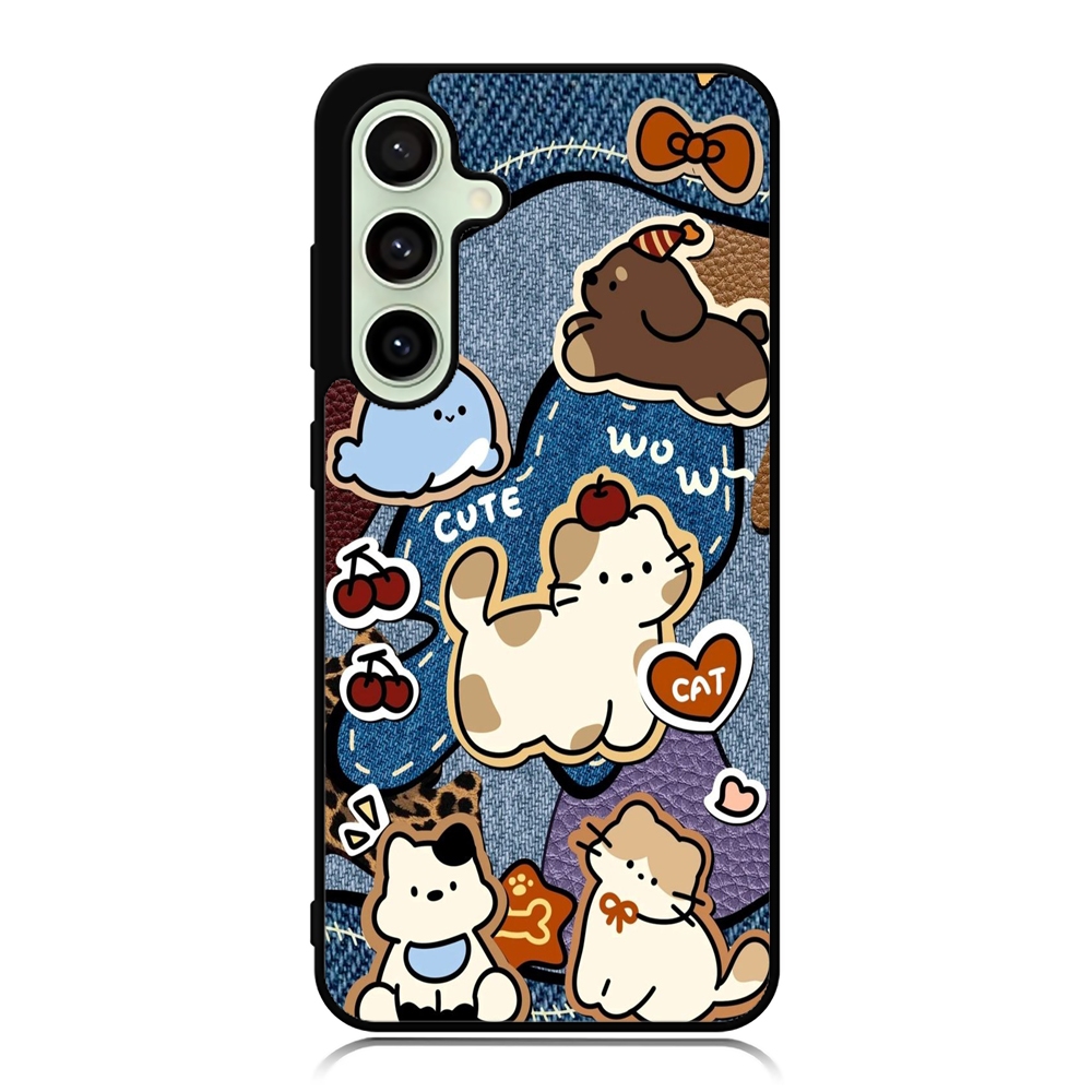 Case Phone Series Samsung A56 A36 A26 A55 A54 A53 A52 A51 A50 5G Tpu Softcase กางเกงยีนส์แมวน่ารัก