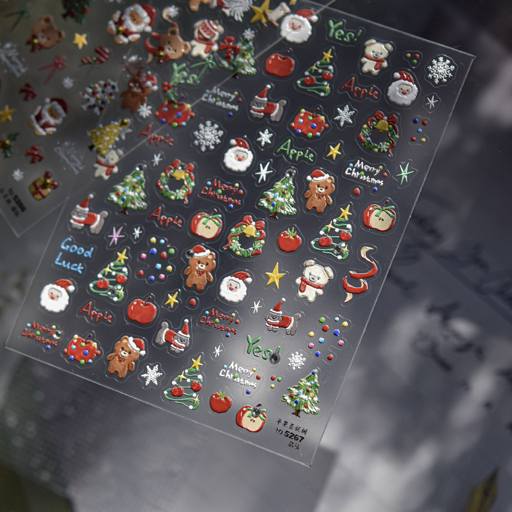 Tomoni Nail Sticker 5d christmas motif