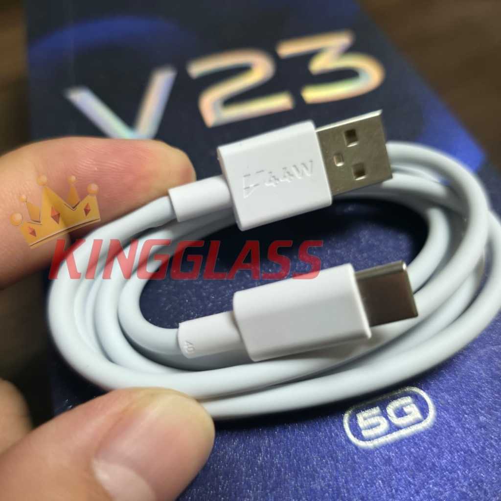 Kingglass 44W Data Cable ถอด Vivo V23 Type C Original Fast Charging 44 Watt รองรับ Flash Charge 4A [