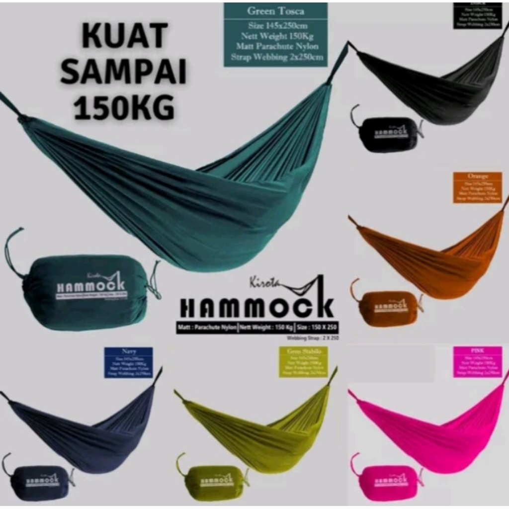 KIROTA HAMMOCK//HANGING SWING//ADULT HAMMOCK//MAXIMUM WEIGHT 150KG//FIT สําหรับ WEIGHT 150KG...