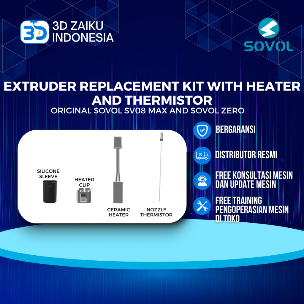 ชุดทดแทน Sovol SV08 MAX และ Sovol Zero Extruder พร้อมเครื่องทําความร้อนและเทอร์มิสเตอร์