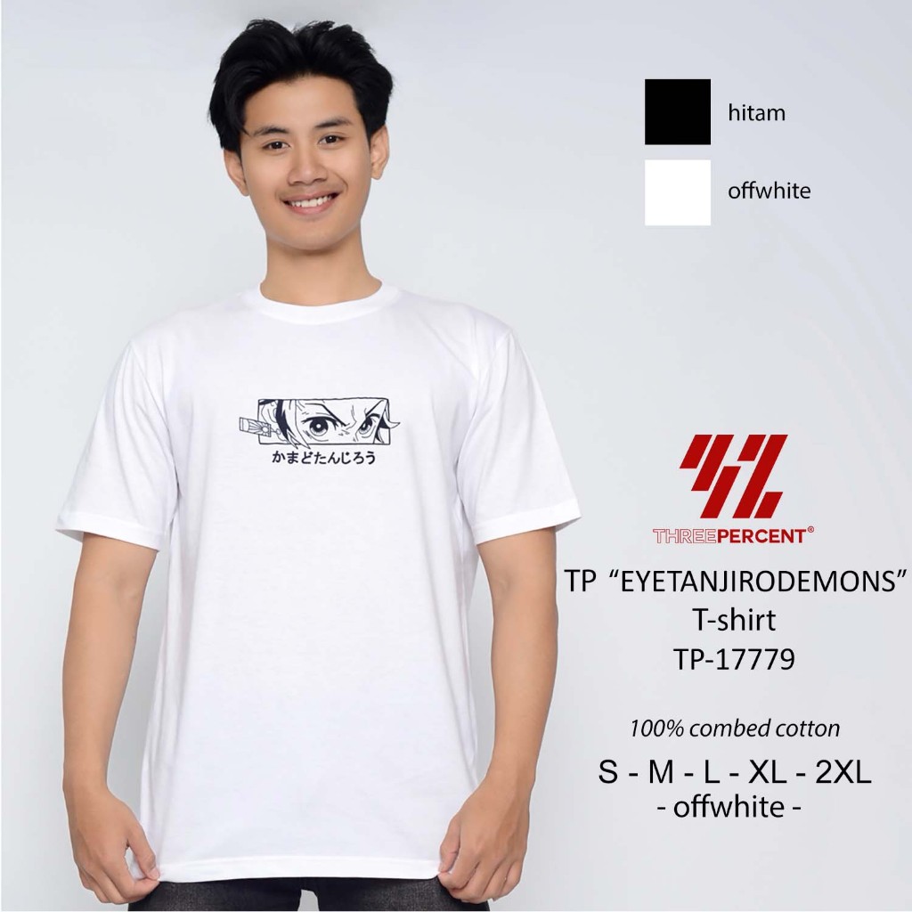 REPLACEMENT / THREE PERCENT / 3% / DISTRO เสื้อยืดผู้ชายเสื้อยืดผ้าฝ้าย COMBED 30S SHORT SLEEVE TP-1