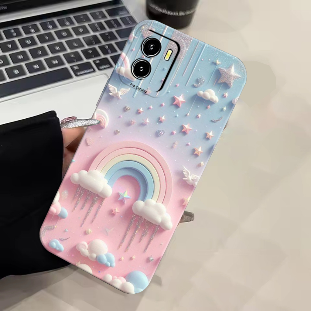 Softcase Vivo Y15s Y15a Y01 Y01a Pro - Skin Hp - Softcase Custom - Motif Cute KT1 - Fashion Case