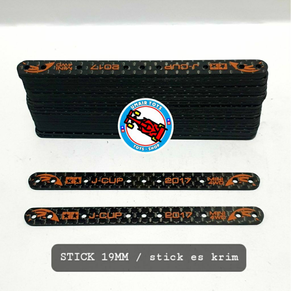 Rep Tamiya 95106 Jcup 2017 / Tamiya HG Carbon Reinforcing Plate (1.5mm) แท่งไอศกรีม / แท่ง 19mm / ta