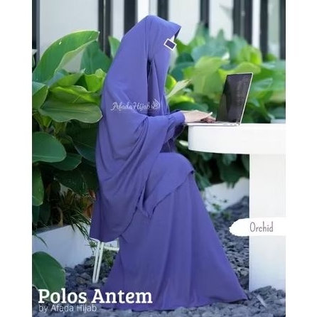 Afada Hijab - Plain Antem Syari Gamis Umarh Hajj Gamis Plain Gamis Set Hijab Khimar Syari Hijab