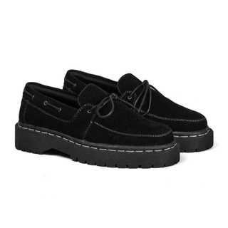 Sepatu Formal Loafers Kulit Suede Pria | Sepatu Formal Casual Kerja Kulit Hitam Pria Wanita