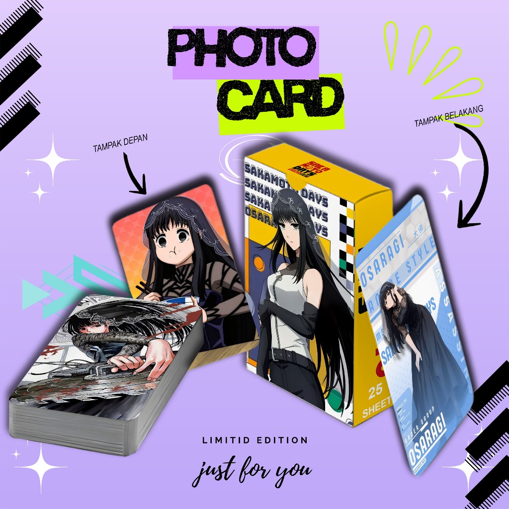การ์ดรูปถ่าย OSARAGI ANIME SAKAMOTO DAYS ล่าสุด 25 แผ่น