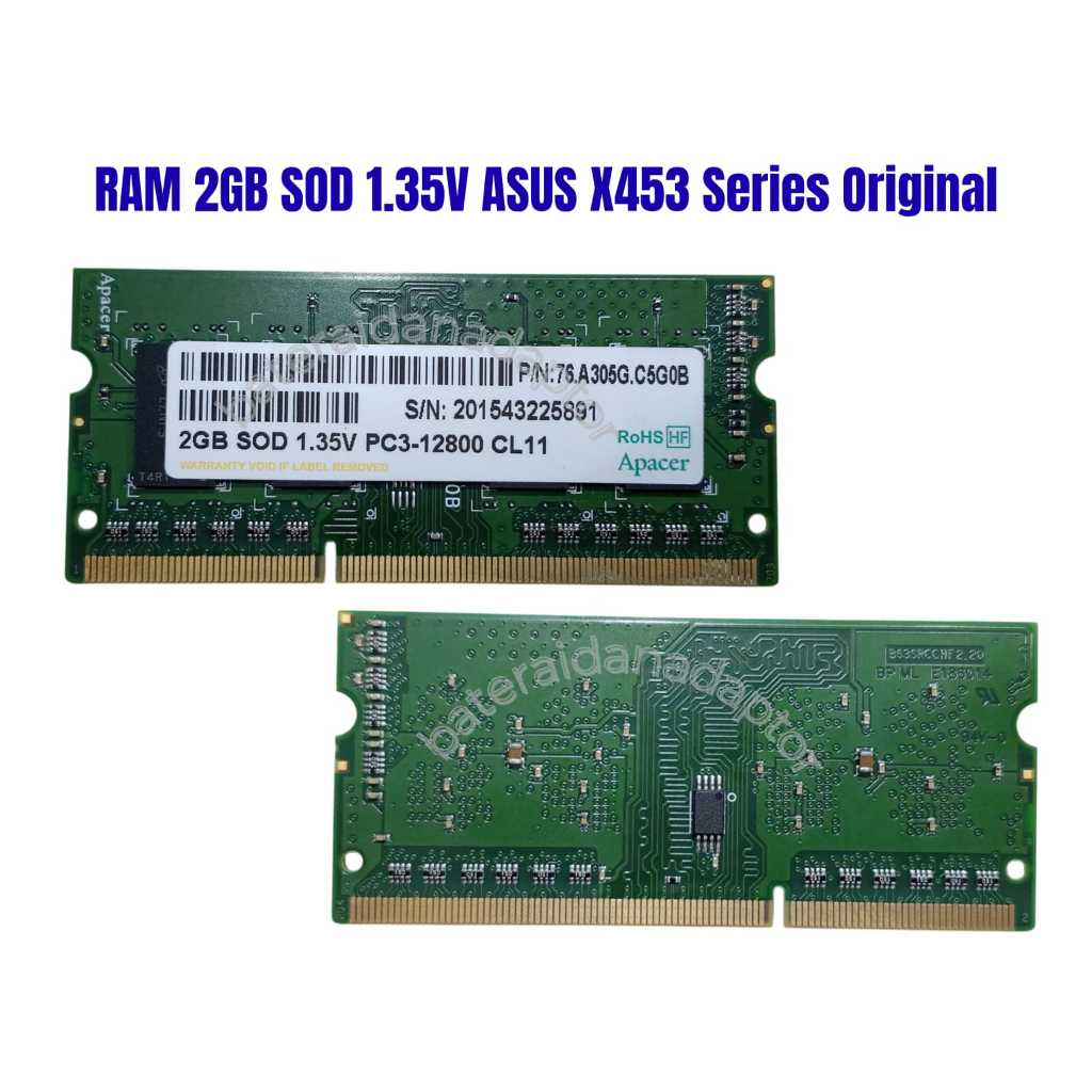 แรม 2GB SOD 1.35V P/N 76.A305G.C5G0B แล็ปท็อป ASUS X453M X453MA X453S X453SA ของแท้