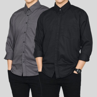 Kemeja Pria Lengan Panjang Polos Kemeja Formal Casual Kerja Kantor Bahan Katun Premium Nyaman