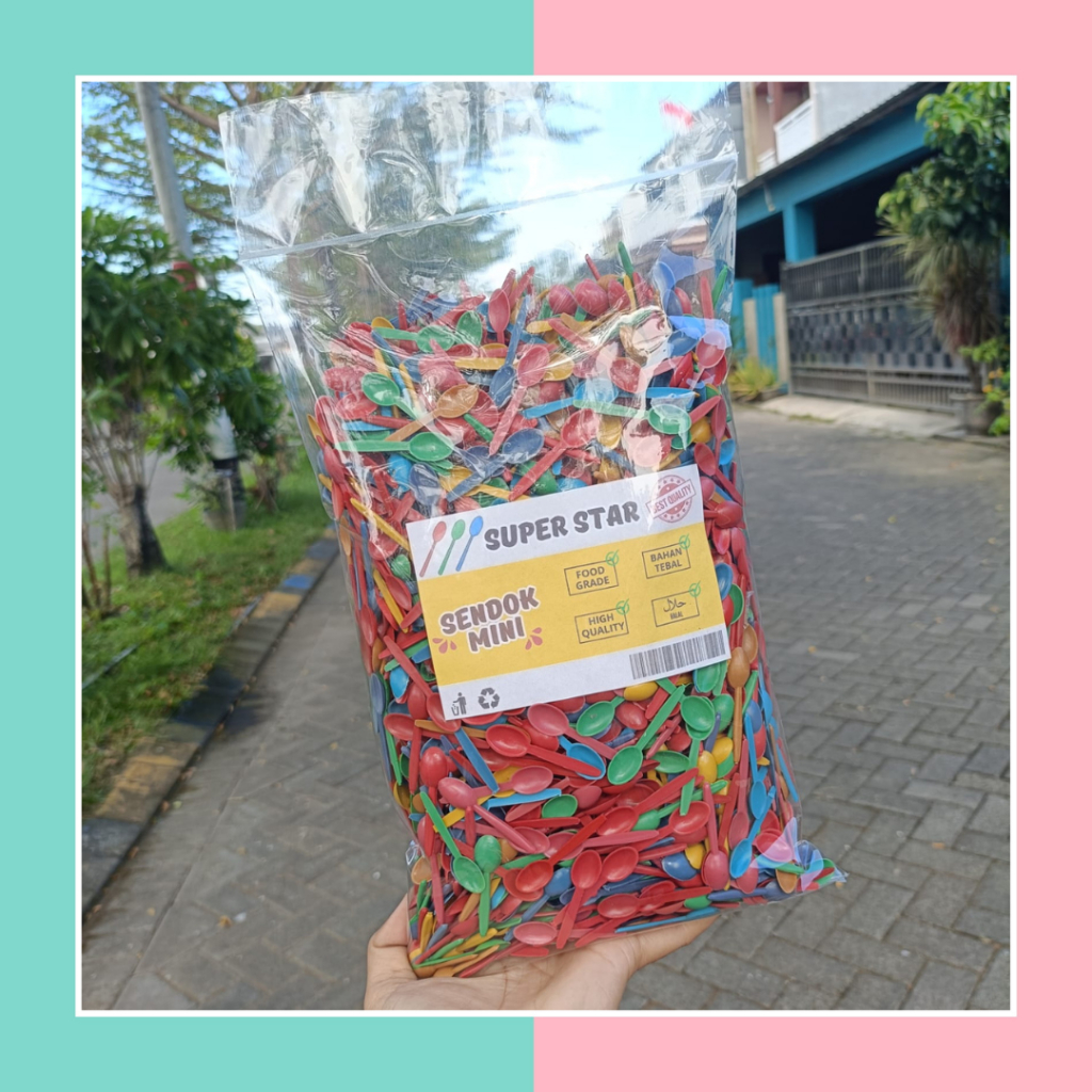 [400 GR] MINI SPOON / SMALL SPOON / MINI PLASTIC SPOON / TOY SPOON MECHANICAL SEMES