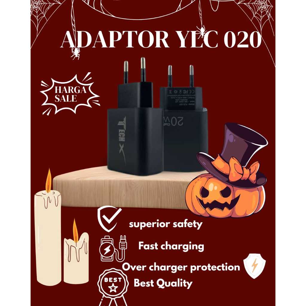 Tech X 20W YLC 020 – Fast Charger สีเชียร์ ราคาไม่แพง!