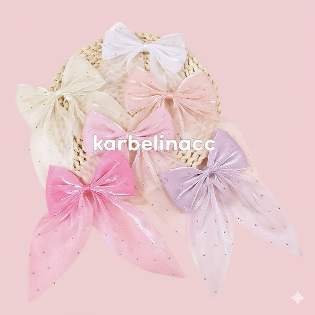KARBELINACC น่ารักเกาหลี RIBBON CLIPS น่ารัก COQUETTE RIBBON คลิปเกาหลี RIBBON คลิป