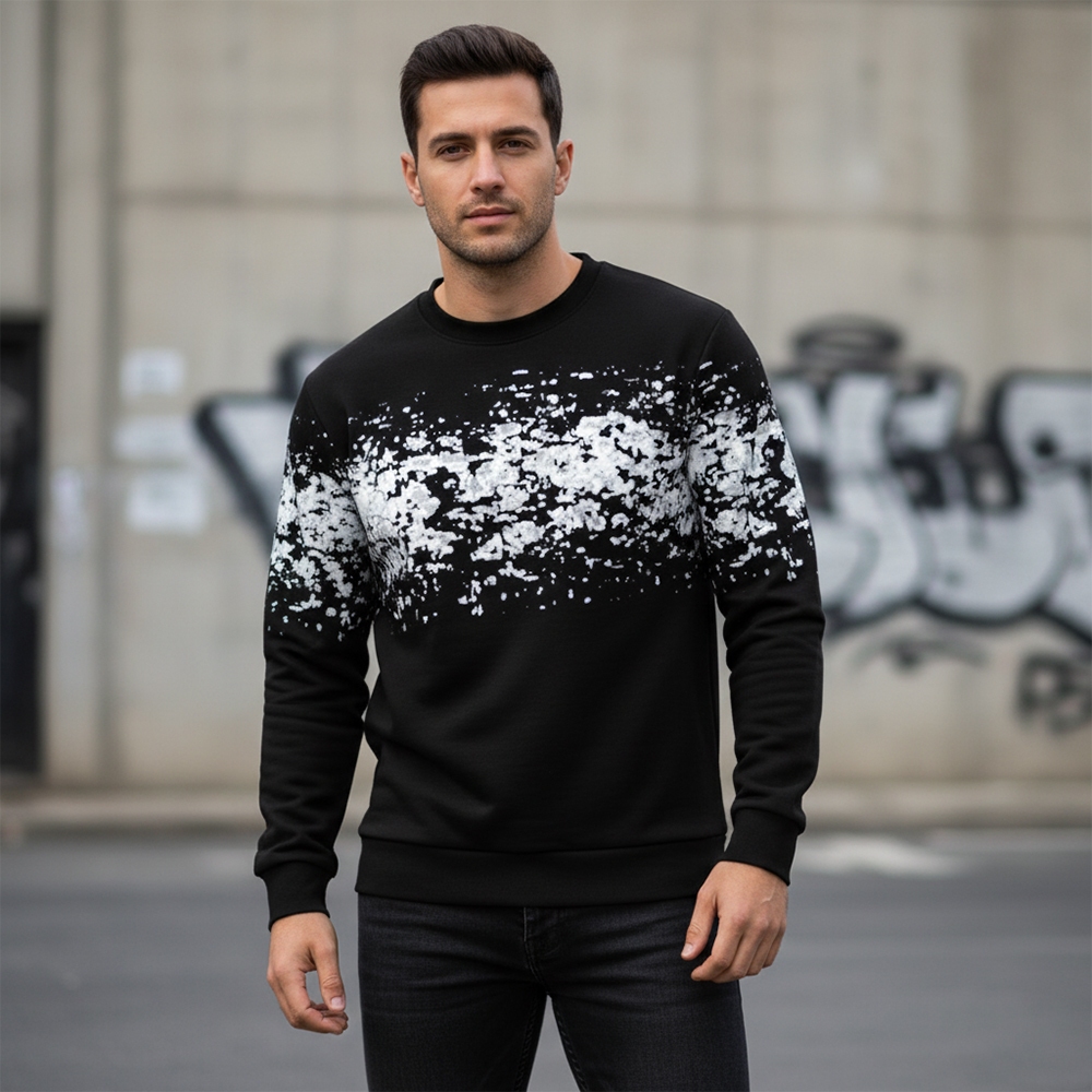 เสื้อกันหนาวผู้ชาย Note Sweater เสื้อแขนยาวผู้ชาย Babyterry Sweater - Giotto898