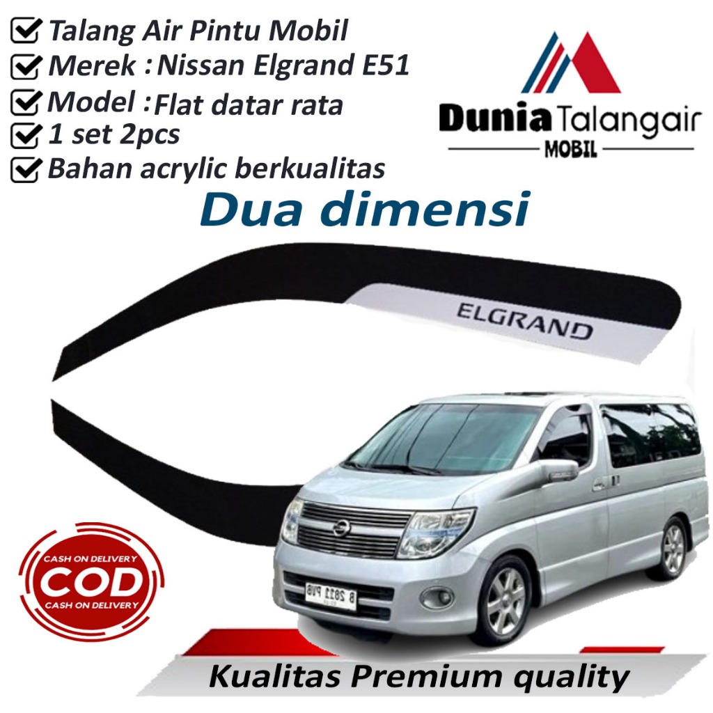 Nissan Elgrand E51 2002-2008 รางน้ํารถคุณภาพพรีเมี่ยม