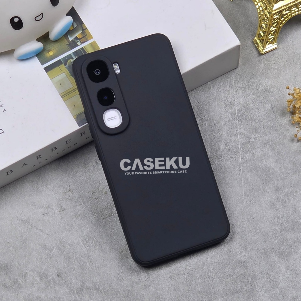 Vivo Y400 Case Vivo Y04 Vivo Y04S Vivo Y19S GT Case Softcase Candy Macaron Square Black Plain Case V