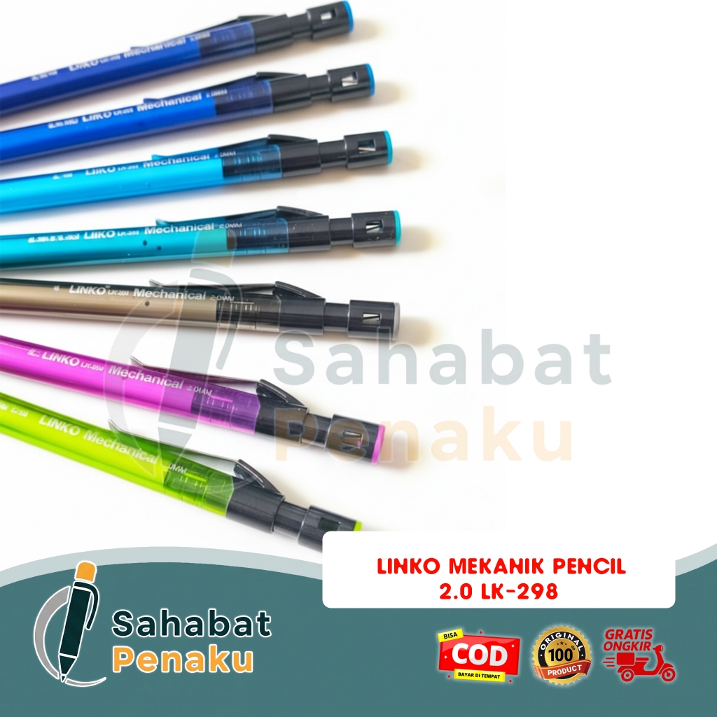 2.0MM PENCIL MECHANICAL (12 ชิ้น) WHOLESALE LK-298 LINKO MECHANICAL PENCIL EQUIPPED WITH PENCIL DRAW