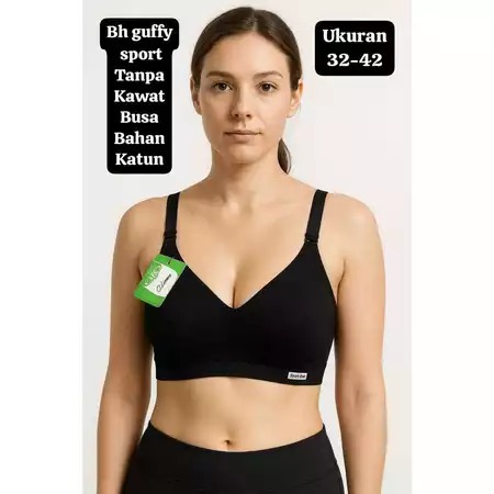 KATUN Guffy สปอร์ตบราผู้หญิง ผ้าคอตตอนเนื้อนุ่ม ไร้ลวด และโฟม ไซส์ 32-34-36-38-40-42