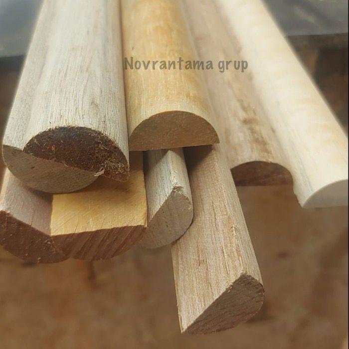 Meranti Wood Profile Trim เตาอบครึ่งวงกลม ขนาด 2.5x1 ซม. ยาว 100 ซม. Meranti Wood Profile Half Circl