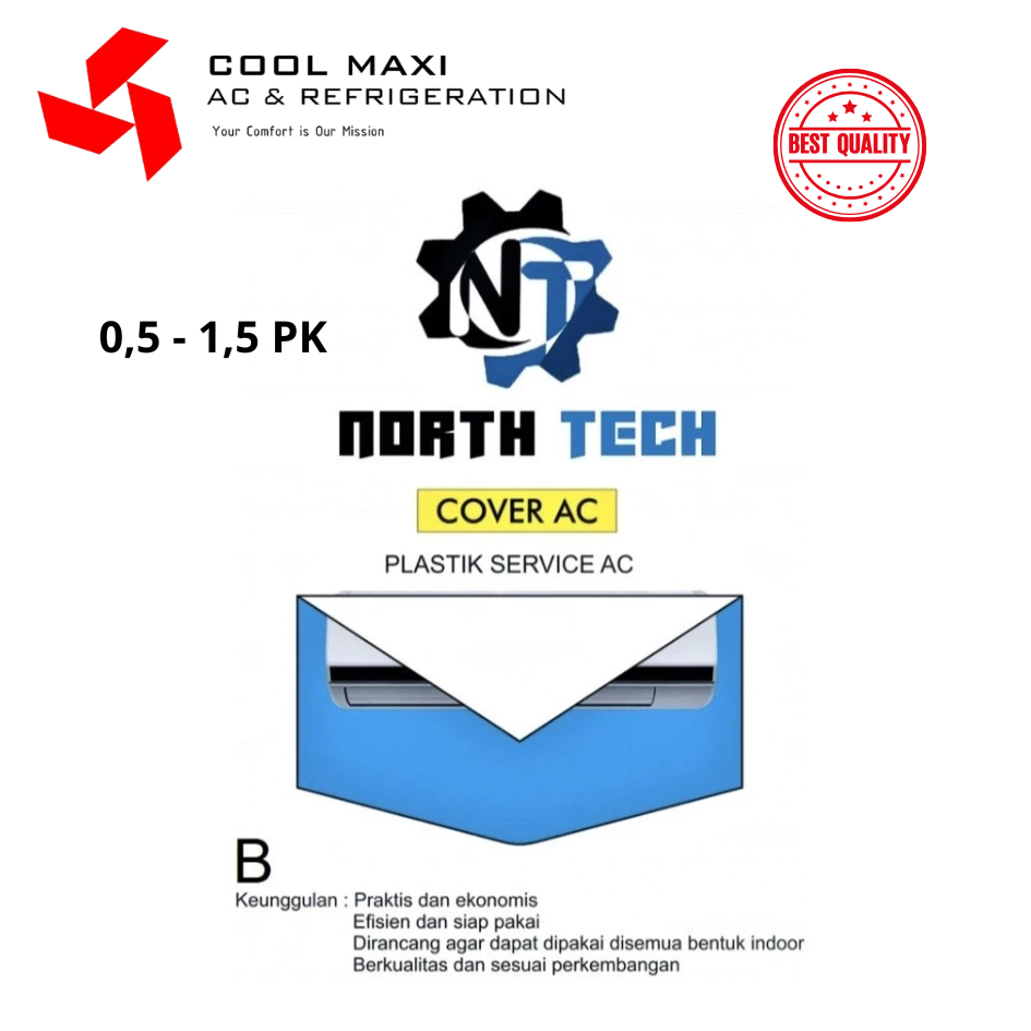 พลาสติกซักผ้า AC ขนาดกลาง - ใหญ่ 1PK ถึง 2.5 PK