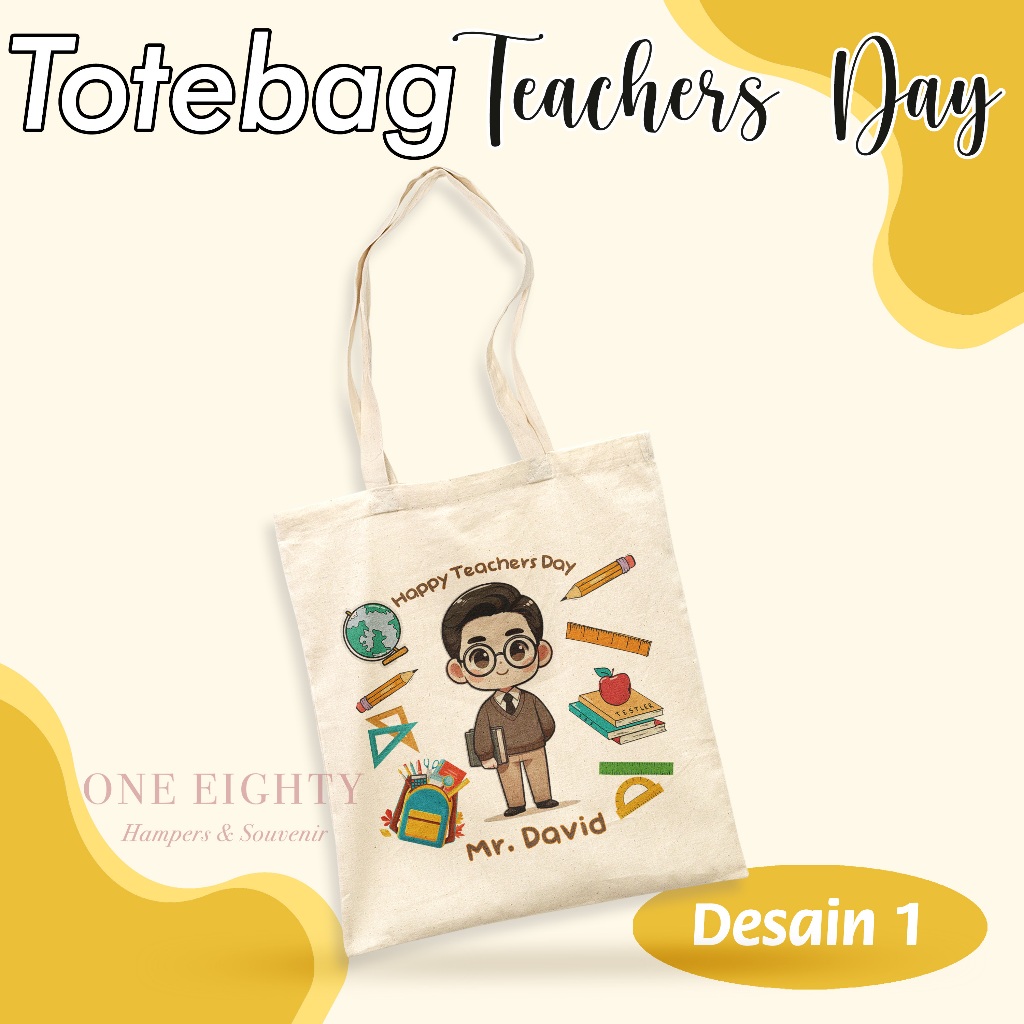 ของขวัญ SOUVENIR TOTEBAG TEACHERS DAY BAG CUSTOM TEACHERS GIFT FAREWELL SCHOOL TEACHERS DAY