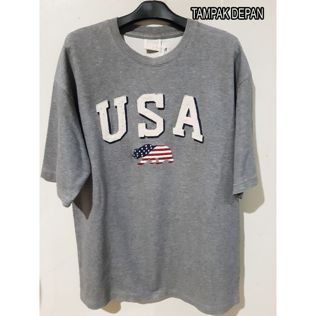 เสื้อยืดแบรนด์ WHO.AU สีเทา Freeloved/used/thrift/มือสอง/มือสอง