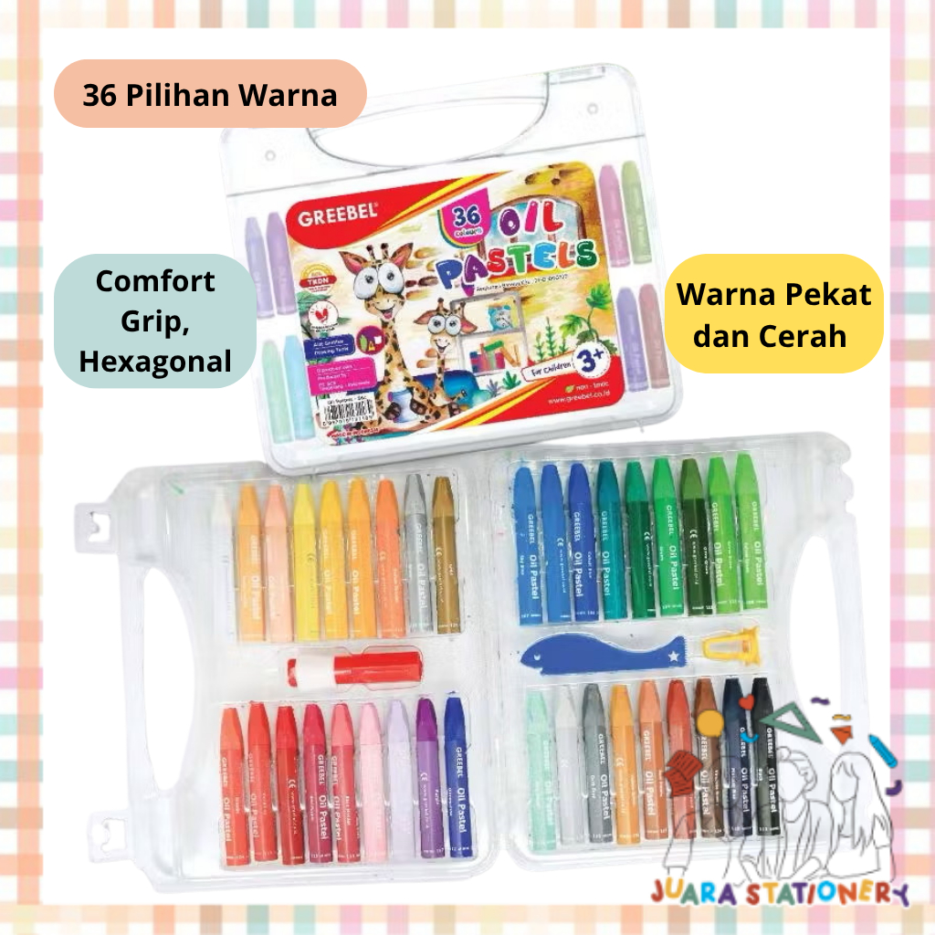 (1602) Greebel Oil Pastel 36 สี / Oil Pastel Crayon School Crayon