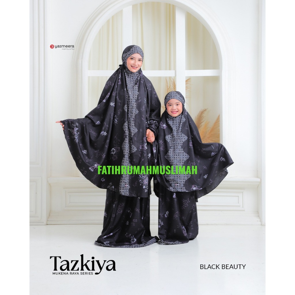MUKENA TAZKIYA / BLACK BEAUTY MUKENA RAYA TAZKIYA BY YASMEERA |ชุดสวดมนต์ |YASMEERA ผ้าเช็ดทําความสะ