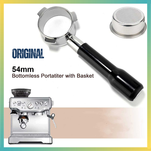 One Two Cups Bottomless Naked Portafilter Stainless Breville 54mm - FR4