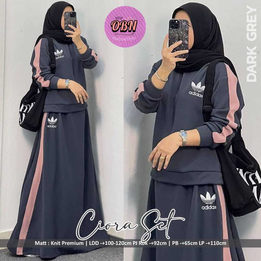 CIORA SET BY OBN / ANITA SET TOP MIX SKIRT KNIT MATERIAL