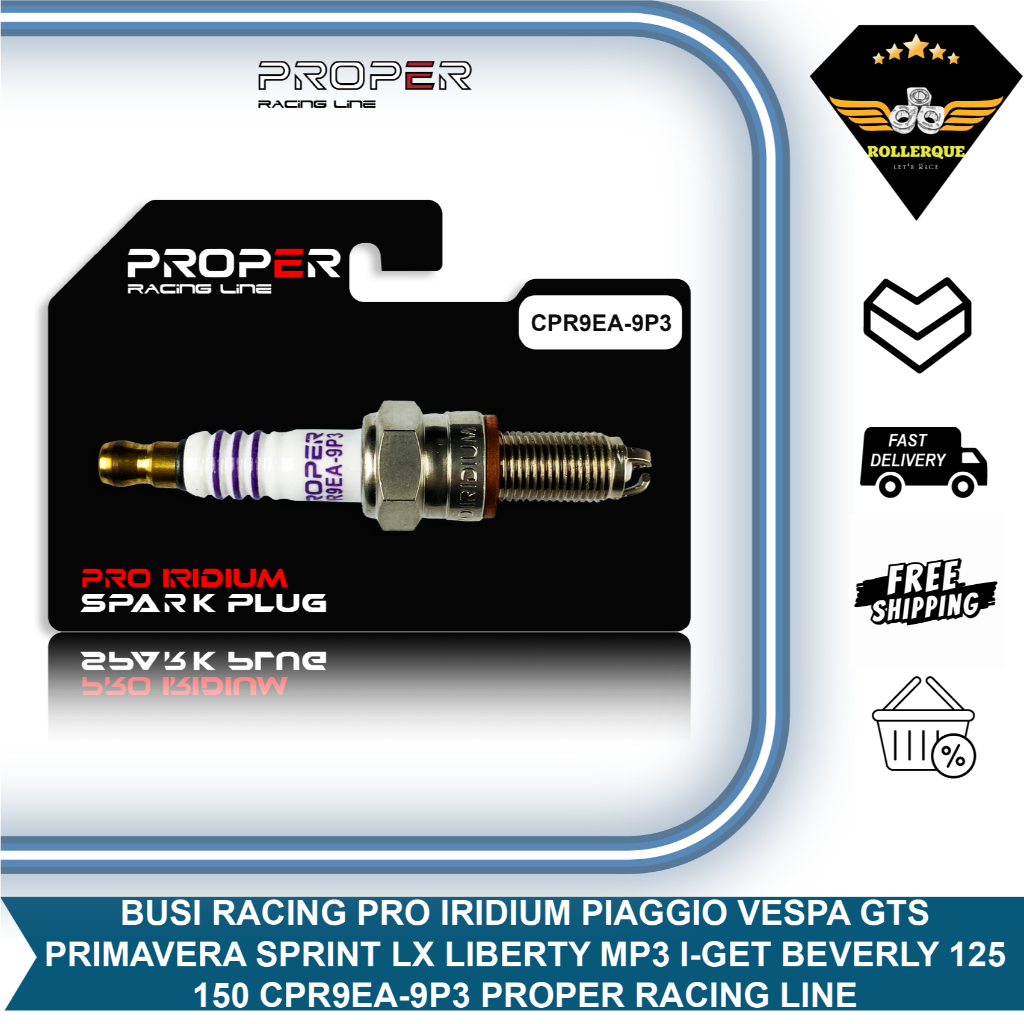 Iridium Pro Spark Plug Vespa LX GTS Primavera Sprint LT S GT MP3 Liberty Beverly Carnaby ET I รับ Su