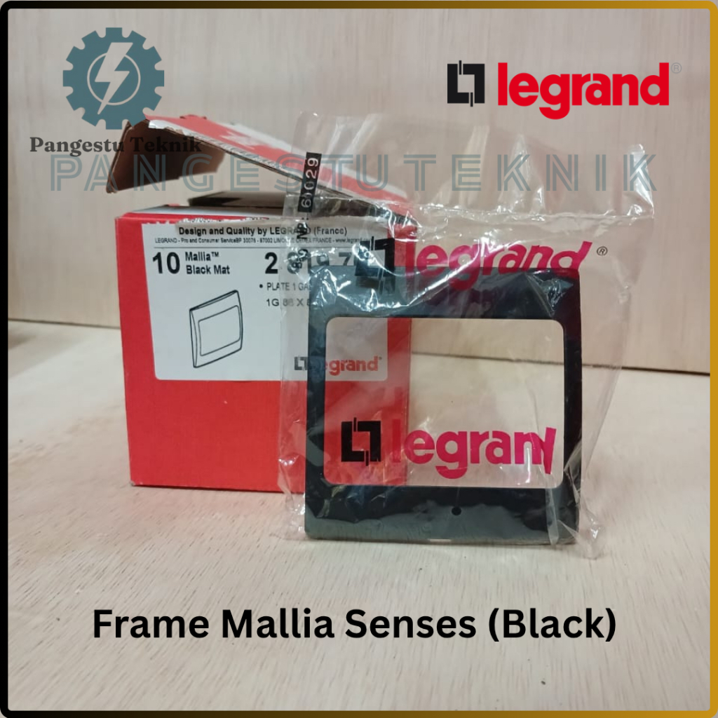 Legrand Frame 1 Gang Mallia - สีดําด้าน - 281970