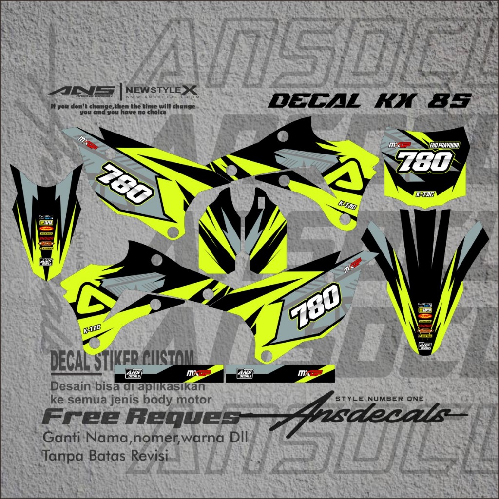 KX 85 DECAL STICKER Kx 85 FULL BODY DECAL KX 85 DECAL VARIATION STICKER ฟรี REQUESTS
