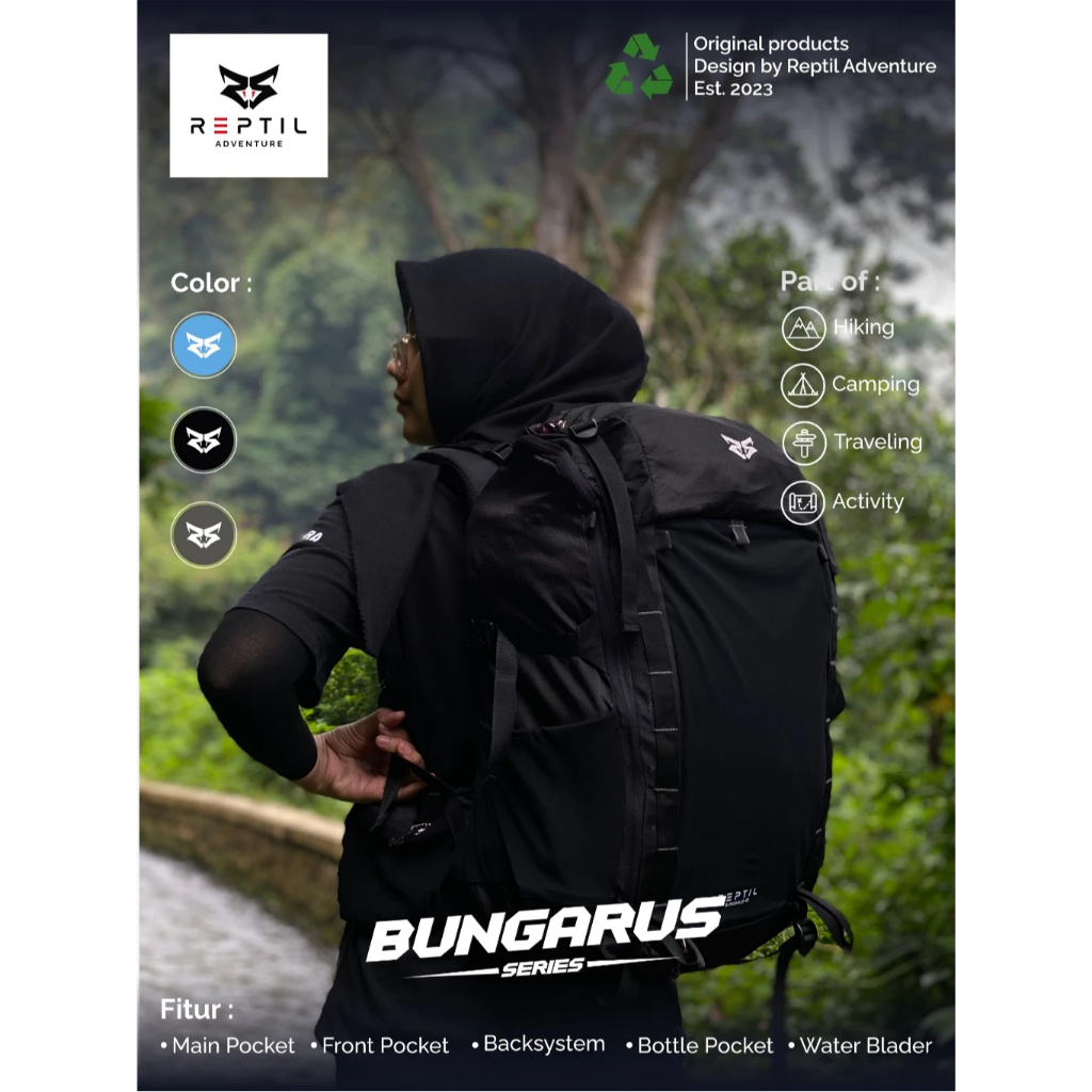 BUNGARUS 40L series ADVENTURE REPTILE BACKPACK