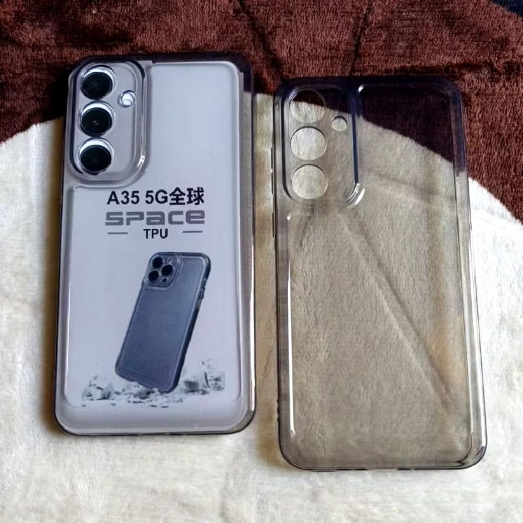 เคสสีดําใสใส Samsung A35 5G / A55 5G Softcase ซิลิโคน 2 1MM Protec กล้อง TPU เดิม