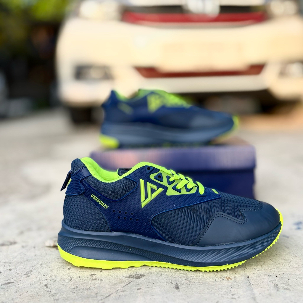 Vanderzu Boys/Womens Navy Stabilo Running Sport รองเท้าผ้าใบประเภท FR302 Original