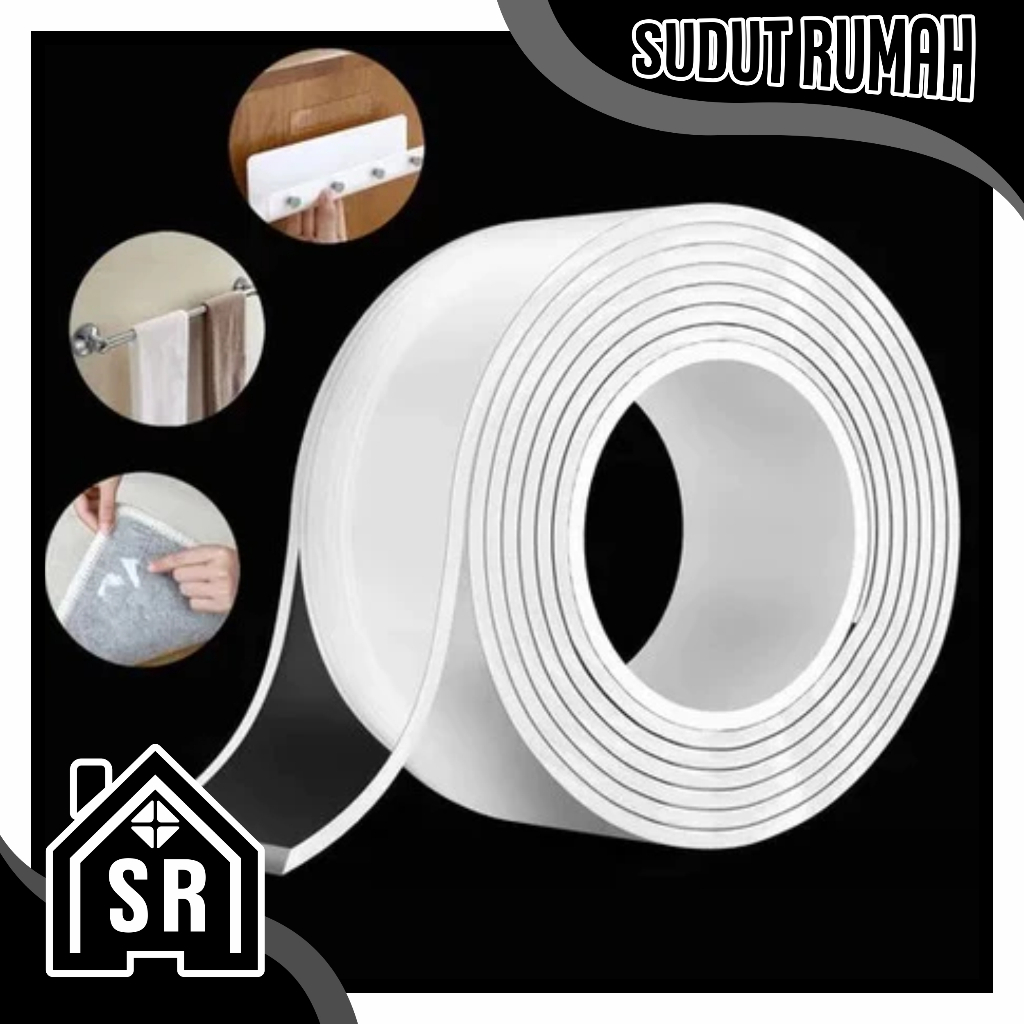 SR - 5M Nano double tape clear ยาว 5 เมตร เทปนาโนเทปคู่ super strong R555