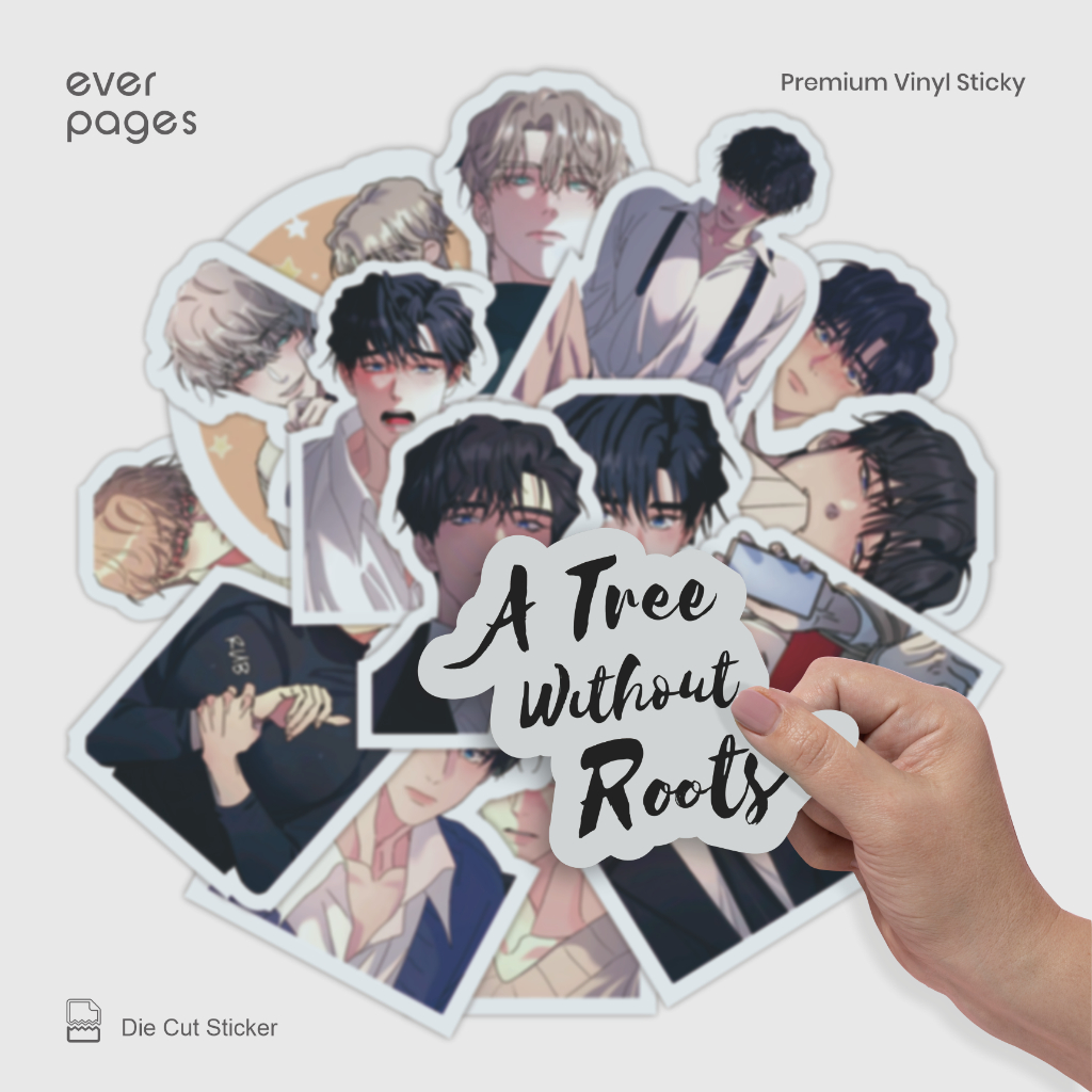 (25 ชิ้น) สติ๊กเกอร์ต้นไม้ Manhwa A ไม่มีรากกันน้ํา - HP, แล็ปท็อป, หนังสือ, Tumblr