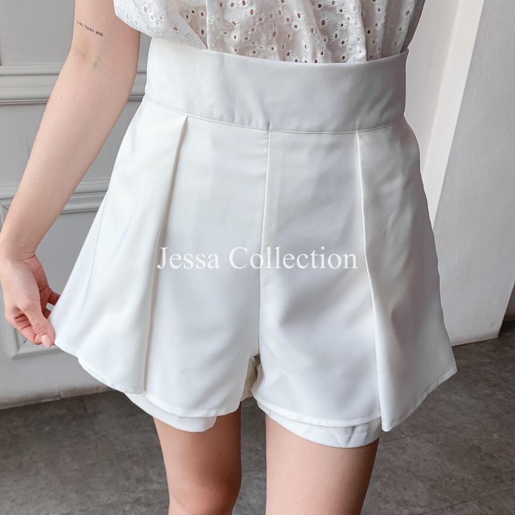 Bernike FG Layer Skort กางเกงขาสั้นผู้หญิงกระโปรง Sakura วัสดุ Simple Plain Pattern กางเกงขาสั้นลําล
