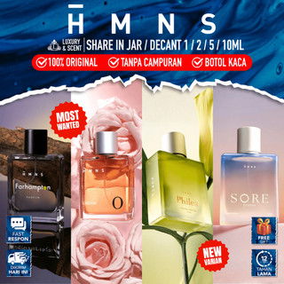 DECANT HMNS PARFUME (SHARE IN JAR) NEW UINTITLED HUMANS AROMA 02 Travel Size 2/5/10ML PARFUM HMNS ORGASM EOS Essens Of The Sun ALPHA THE PERFECTION HMNS FARHAMPTON DARKER SHADE Essence of the Night NON CAMPURAN 100% ORI TESTER VIAL BOTOL KACA