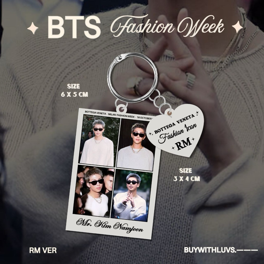 พวงกุญแจ BTS Fashion Week (PRE ORDER 8 DAYS)