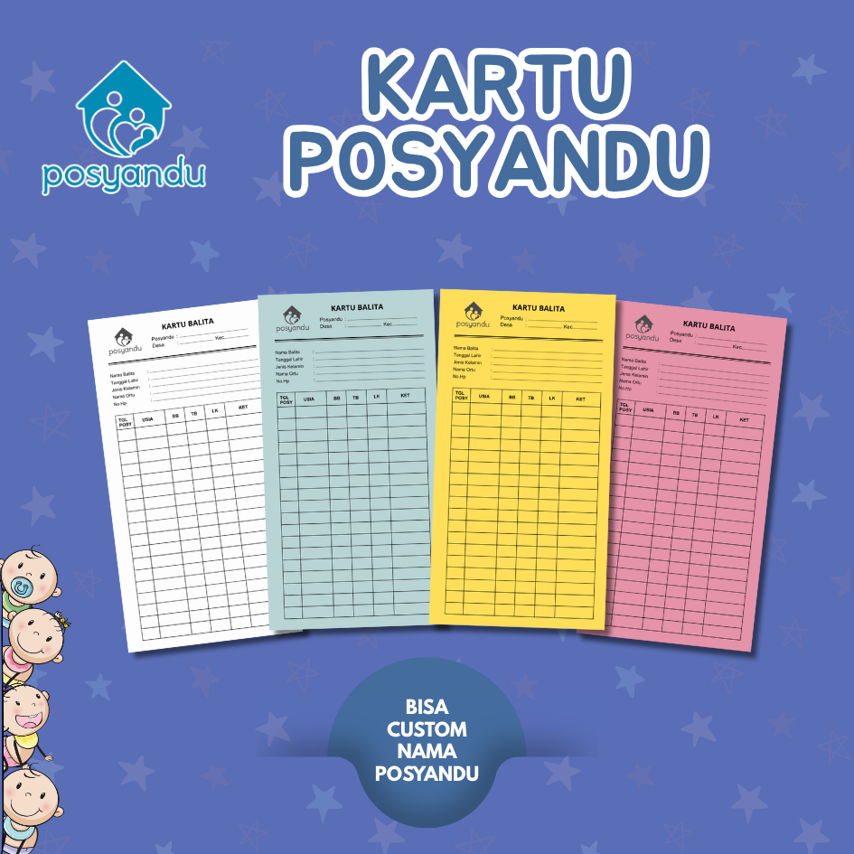 การ์ด TODDLER / การ์ด POSYANDU / การ์ด TODDLER WEYANDU