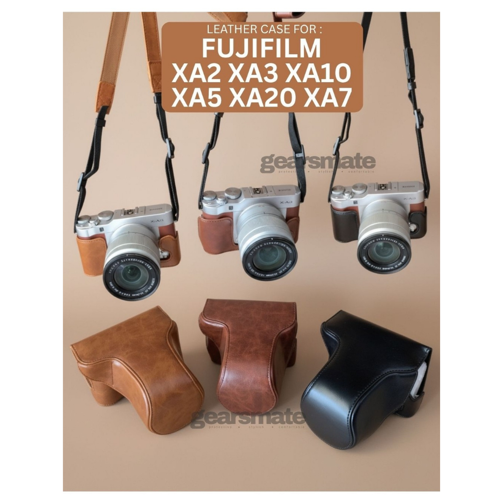 ซองหนังสําหรับ Fujifilm XA3 XA5 XA7 XA20 XA10 XA2 กระเป๋ากล้อง