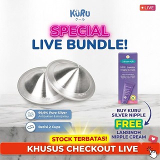 KURU Silver Nipple Cups 99.9% Pure Silver – Pelindung Puting ASI Anti Lecet & Anti Bakteri (2 Pcs)