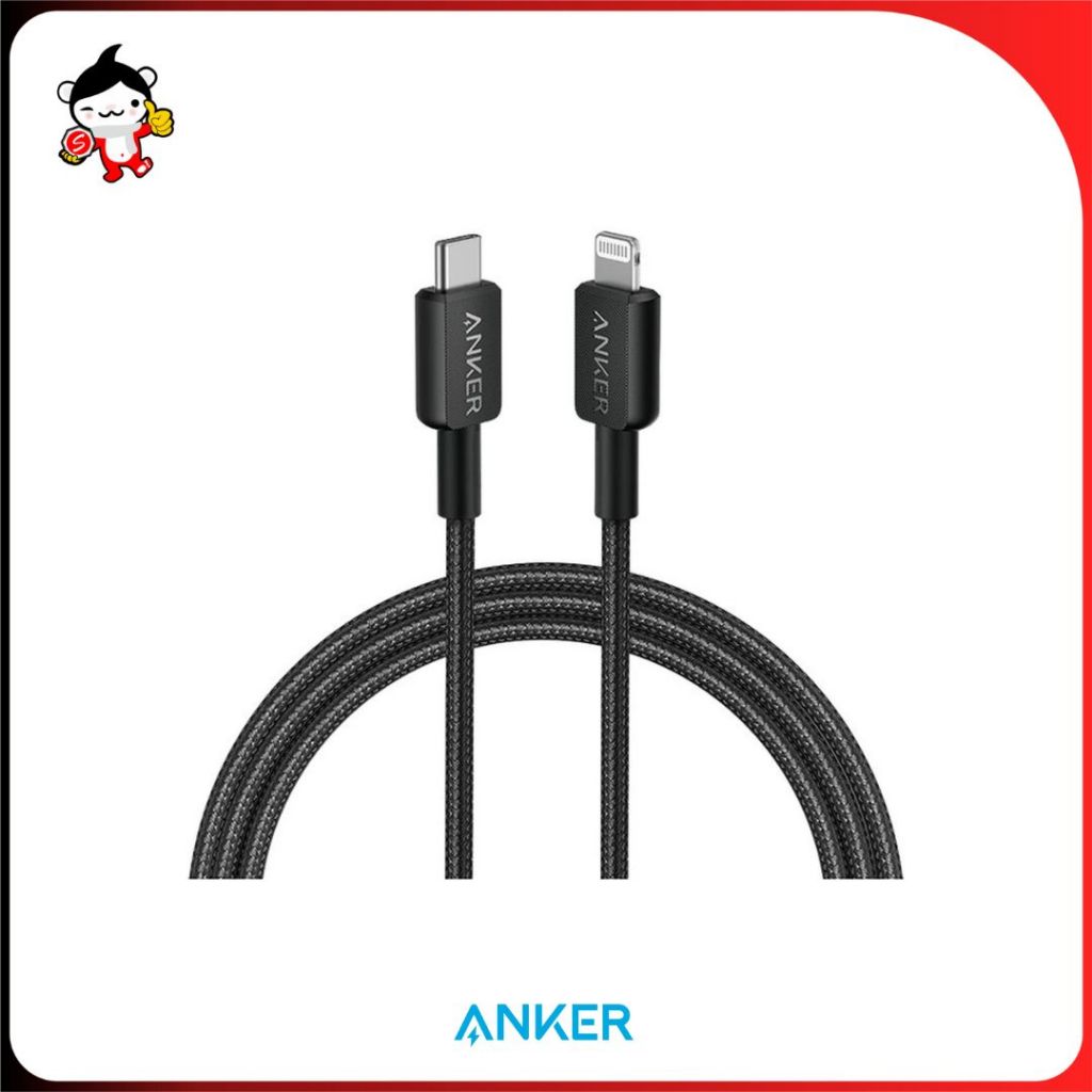 สาย USB ANKER 322 MFI TYPE C ถึง LIGHTNING 180 CM