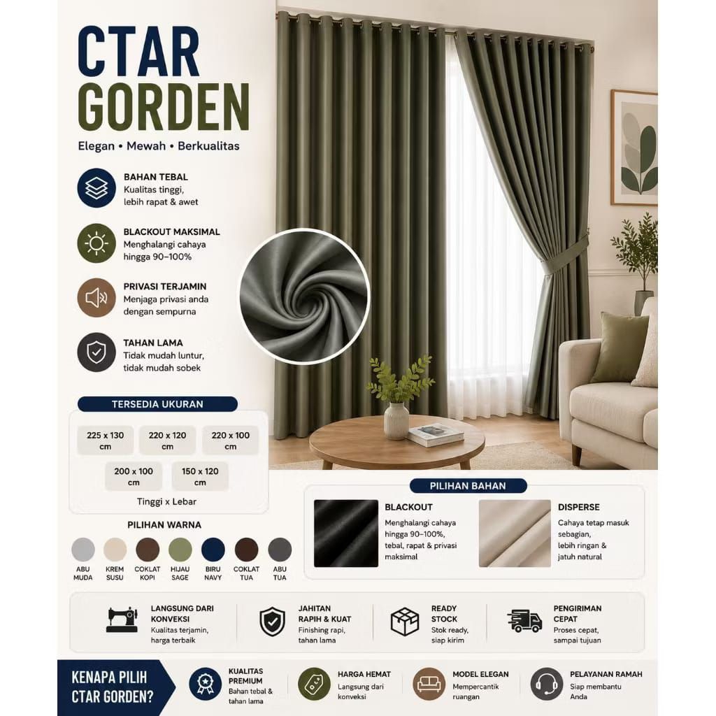 PREMIUM CURTAINS BLACKOUT CURTAINS ใหม่ล่าสุด CURTAINS