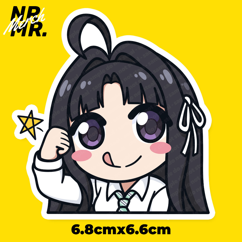 สติ๊กเกอร์ Awa Subaru "Teehee" Girls Band Cry Anime Chibi Fanmade