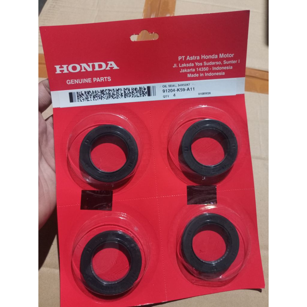 91204-K59-A11 ซีลล้อหลัง 34x52x7 Vario 125 150 160 PCX ADV 150 160 Stylo 160. อาห์ม ต้นฉบับ