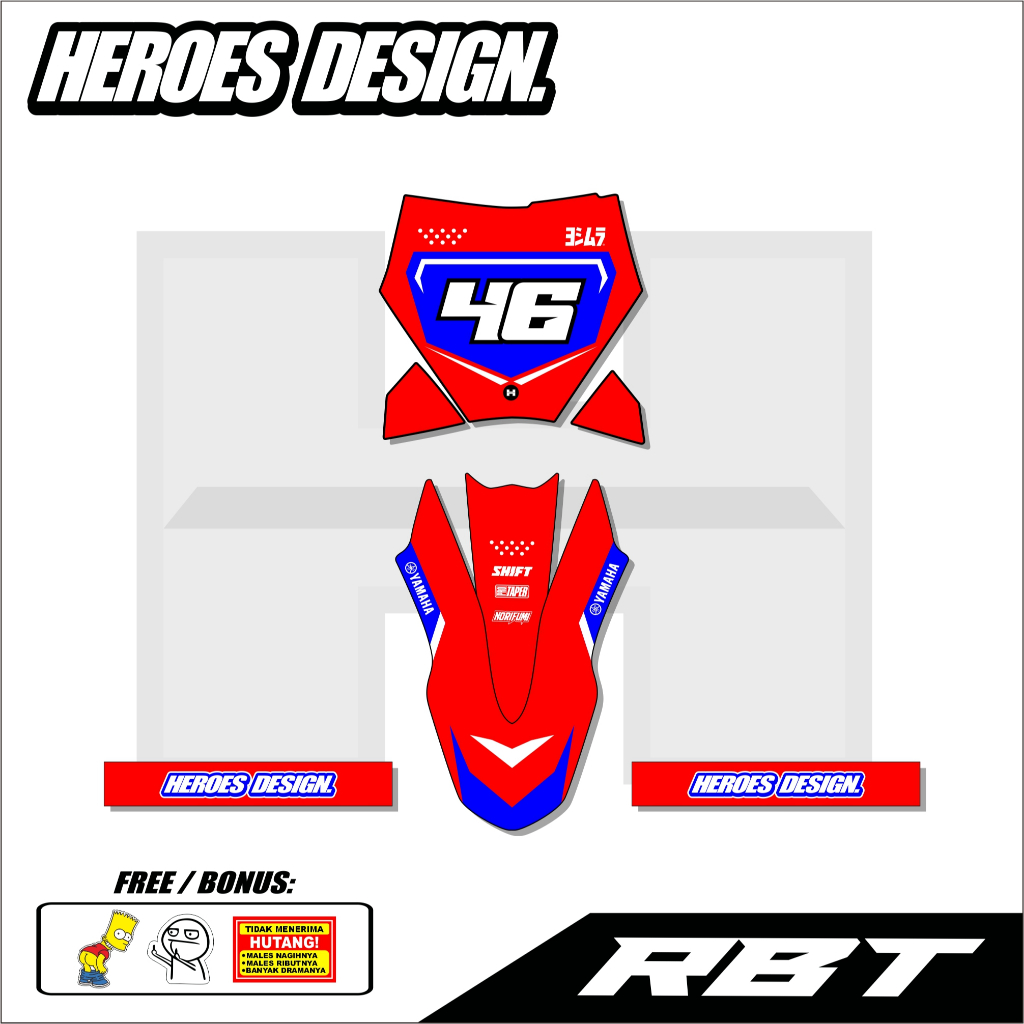 Ktm สติกเกอร์รูปลอกบอร์ดและบังโคลน Crf 110 ล่าสุด Cool Abiess ฟรีที่กําหนดเอง RBT Heroes Design 26.1