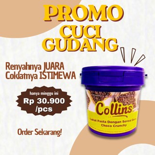 JATIM - COLLINS COKLAT CRUNCHY 350 gr / selai pasta Viral Coklat Crunchy 350gr