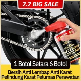[Pengiriman Cepat] [2 Botol] BGK 6-in-1Multifungsi Pelumas Oil 450ml Belt Dressing Cairan Semprot Pelumas Anti Karat Menghilangkan Karat Mobil Motor Kaca Seret Karet Pintu Kaki Power Car Window Sepeda Chain Lube Lubricant Spray Rantai
